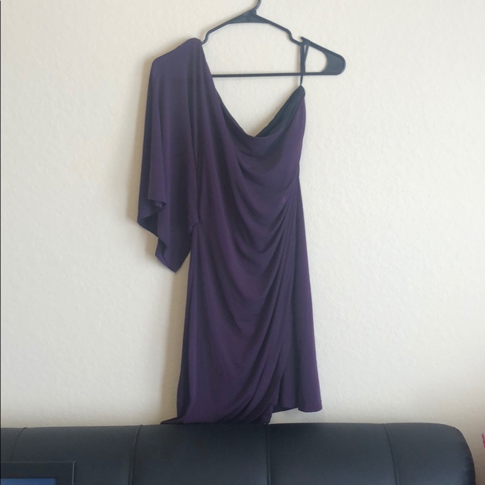 Purple Off the shoulder Mini Dress
